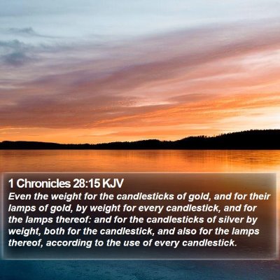 1 Chronicles 28:15 KJV Bible Verse Image