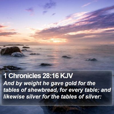 1 Chronicles 28:16 KJV Bible Verse Image