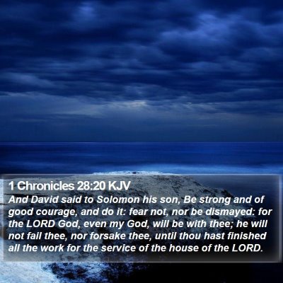 1 Chronicles 28:20 KJV Bible Verse Image