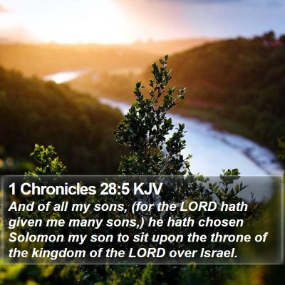 1 Chronicles 28:5 KJV Bible Verse Image