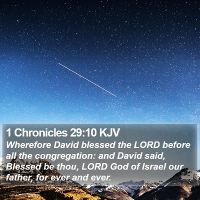 1 Chronicles 29:10 KJV Bible Verse Image
