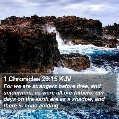 1 Chronicles 29:15 KJV Bible Verse Image
