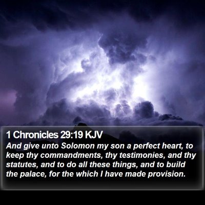 1 Chronicles 29:19 KJV Bible Verse Image