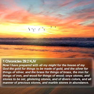 1 Chronicles 29:2 KJV Bible Verse Image