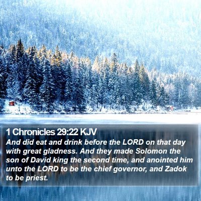 1 Chronicles 29:22 KJV Bible Verse Image