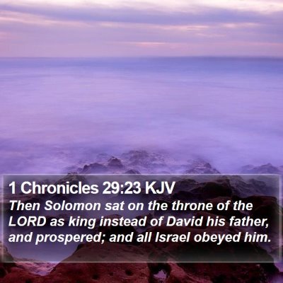 1 Chronicles 29:23 KJV Bible Verse Image