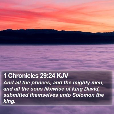 1 Chronicles 29:24 KJV Bible Verse Image