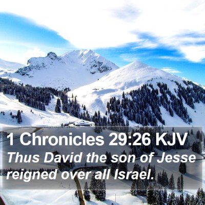 1 Chronicles 29:26 KJV Bible Verse Image