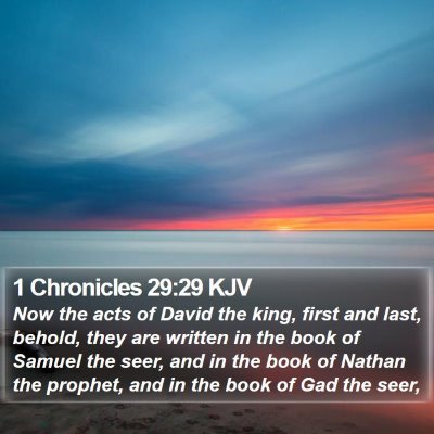 1 Chronicles 29:29 KJV Bible Verse Image
