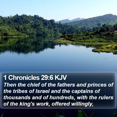 1 Chronicles 29:6 KJV Bible Verse Image