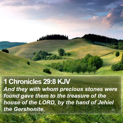 1 Chronicles 29:8 KJV Bible Verse Image
