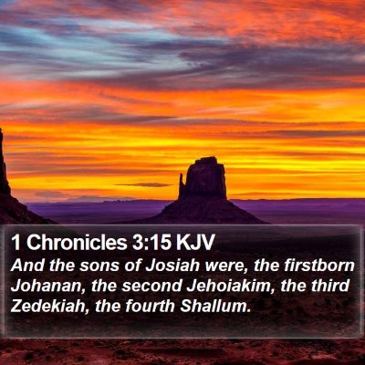 1 Chronicles 3:15 KJV Bible Verse Image