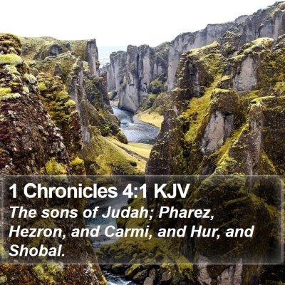 1 Chronicles 4:1 KJV Bible Verse Image