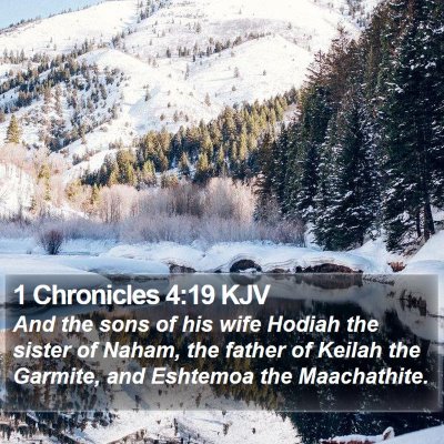 1 Chronicles 4:19 KJV Bible Verse Image