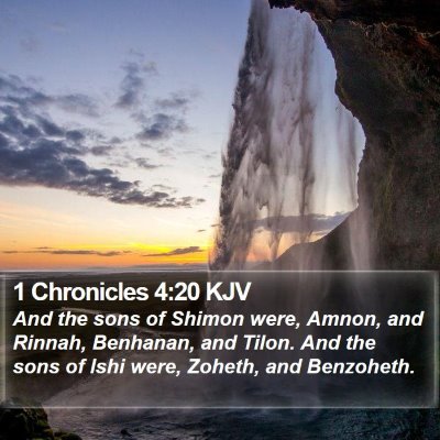 1 Chronicles 4:20 KJV Bible Verse Image