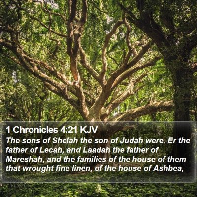1 Chronicles 4:21 KJV Bible Verse Image