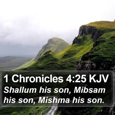 1 Chronicles 4:25 KJV Bible Verse Image