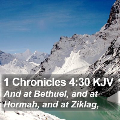 1 Chronicles 4:30 KJV Bible Verse Image