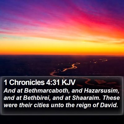1 Chronicles 4:31 KJV Bible Verse Image