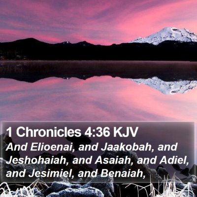 1 Chronicles 4:36 KJV Bible Verse Image