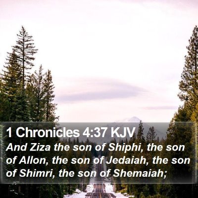 1 Chronicles 4:37 KJV Bible Verse Image