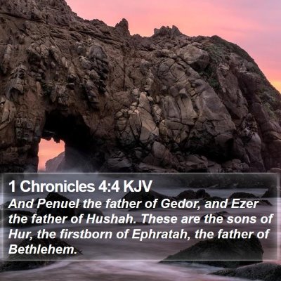 1 Chronicles 4:4 KJV Bible Verse Image