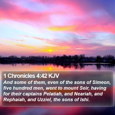 1 Chronicles 4:42 KJV Bible Verse Image