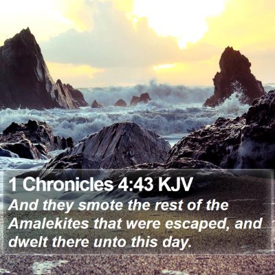 1 Chronicles 4:43 KJV Bible Verse Image