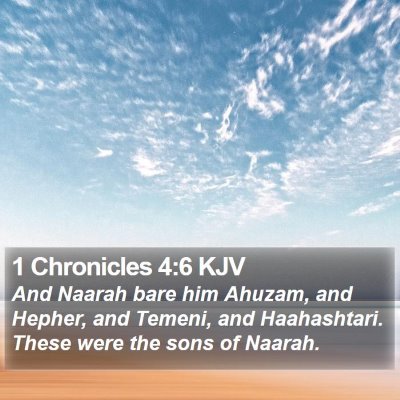1 Chronicles 4:6 KJV Bible Verse Image