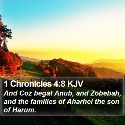 1 Chronicles 4:8 KJV Bible Verse Image