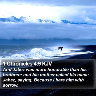 1 Chronicles 4:9 KJV Bible Verse Image