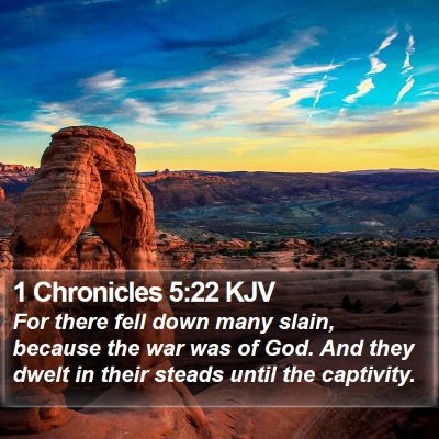 1 Chronicles 5:22 KJV Bible Verse Image