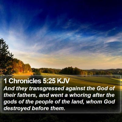 1 Chronicles 5:25 KJV Bible Verse Image