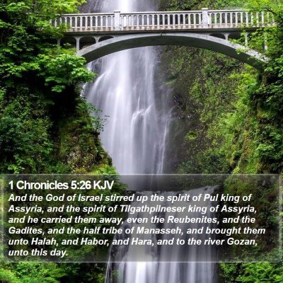 1 Chronicles 5:26 KJV Bible Verse Image