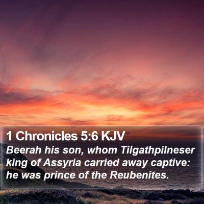 1 Chronicles 5:6 KJV Bible Verse Image
