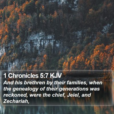 1 Chronicles 5:7 KJV Bible Verse Image