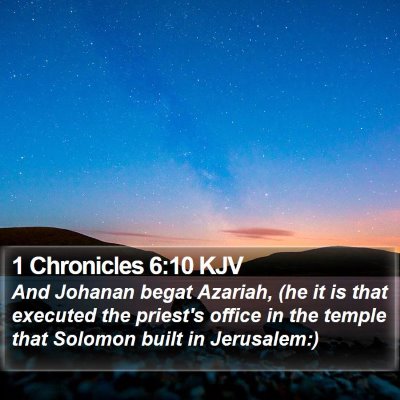 1 Chronicles 6:10 KJV Bible Verse Image