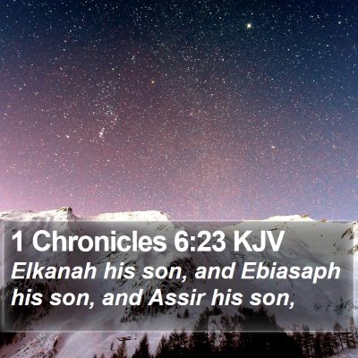 1 Chronicles 6:23 KJV Bible Verse Image