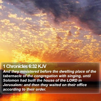 1 Chronicles 6:32 KJV Bible Verse Image