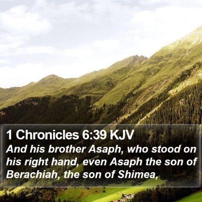 1 Chronicles 6:39 KJV Bible Verse Image