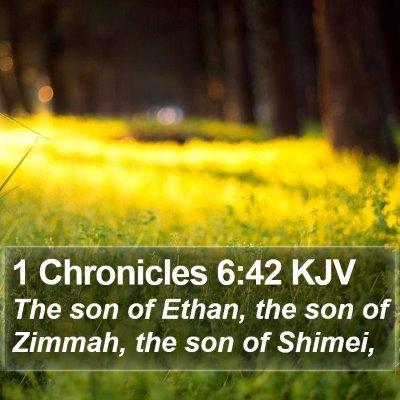 1 Chronicles 6:42 KJV Bible Verse Image