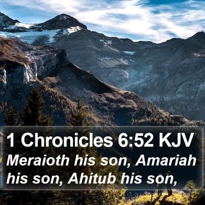 1 Chronicles 6:52 KJV Bible Verse Image