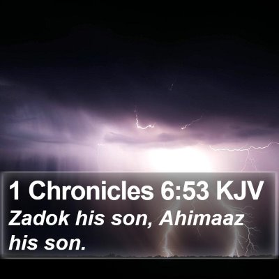1 Chronicles 6:53 KJV Bible Verse Image