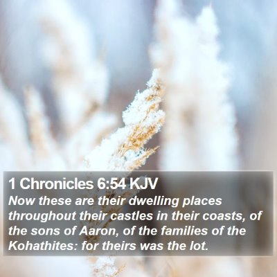 1 Chronicles 6:54 KJV Bible Verse Image