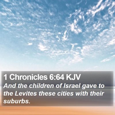 1 Chronicles 6:64 KJV Bible Verse Image