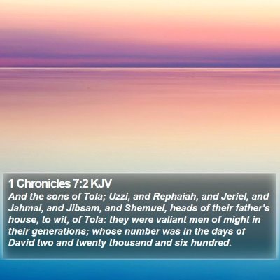 1 Chronicles 7:2 KJV Bible Verse Image