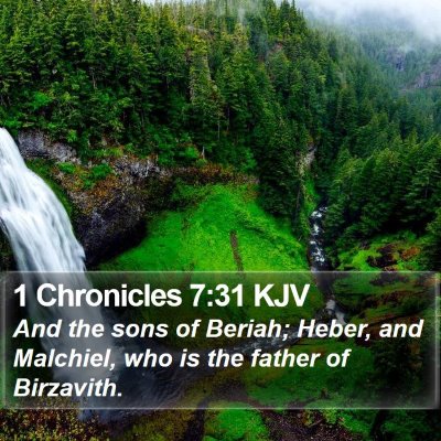 1 Chronicles 7:31 KJV Bible Verse Image