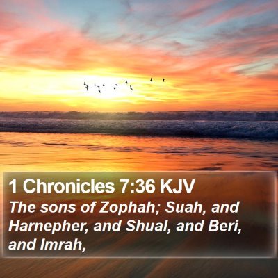 1 Chronicles 7:36 KJV Bible Verse Image