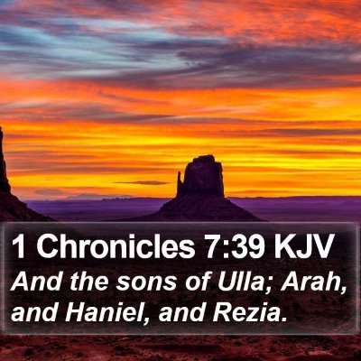 1 Chronicles 7:39 KJV Bible Verse Image