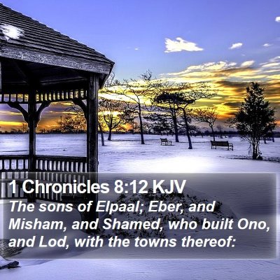 1 Chronicles 8:12 KJV Bible Verse Image